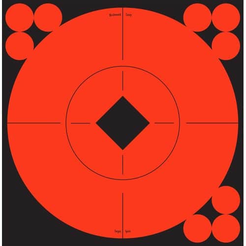 Birchwood Casey 33906 Target Spots Self-Adhesive Paper Bullseye Black/Orange 10 Targets Birchwood Casey 33906 Target Spots Self-Adhesive Paper Bullseye Black/Orange 10 Targets