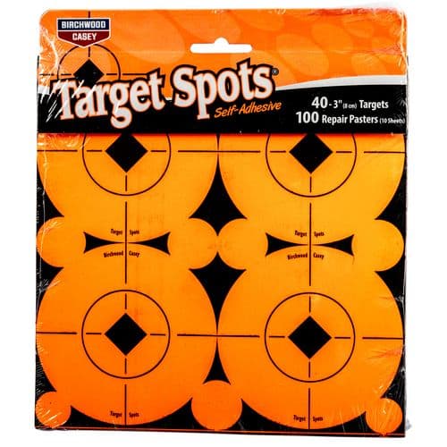 Birchwood Casey 33903 Target Spots Self-Adhesive Paper Bullseye Black/Orange 40 Targets Birchwood Casey 33903 Target Spots Self-Adhesive Paper Bullseye Black/Orange 40 Targets