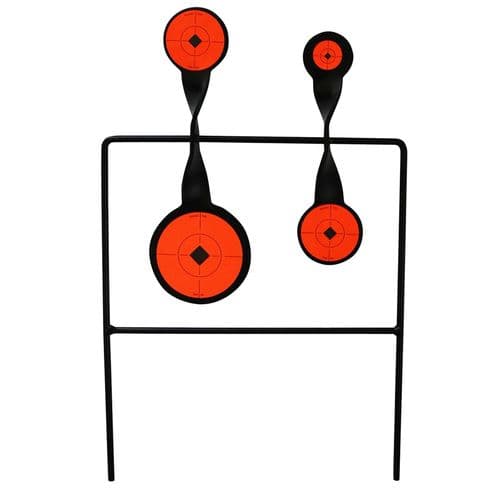 Birchwood Casey 46422 World of Targets Duplex Spinner Steel Bullseye 3.62" x 2.25" x 1.62" Black Paddle w/Orange Target Rimfire Birchwood Casey 46422 World of Targets Duplex Spinner Steel Bullseye 3.62" x 2.25" x 1.62" Black Paddle w/Orange Target Rimfire