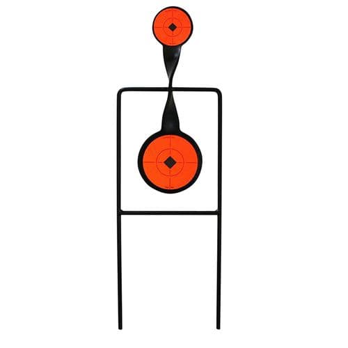 Birchwood Casey 46221 World of Targets Sharpshooter Spinner Steel Bullseye 2.25" x 3.62" Black Paddle w/Orange Target Rimfire Birchwood Casey 46221 World of Targets Sharpshooter Spinner Steel Bullseye 2.25" x 3.62" Black Paddle w/Orange Target Rimfire