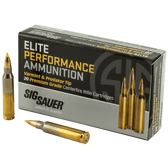 Sig Sauer Elite Hunting Varmint & Predator 223 Rem 40 gr Full Metal Jacket (FMJ) 20 Bx/ 10 Cs Sig Sauer Elite Hunting Varmint & Predator 223 Rem 40 gr Full Metal Jacket (FMJ) 20 Bx/ 10 Cs