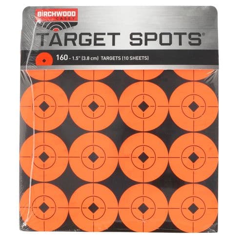 Birchwood Casey 33904 Target Spots Self-Adhesive Paper Bullseye Black/Orange 160 Targets Birchwood Casey 33904 Target Spots Self-Adhesive Paper Bullseye Black/Orange 160 Targets