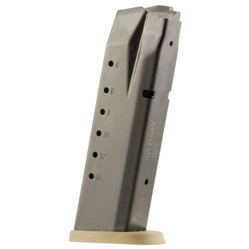 Smith & Wesson 3007346 OEM 40 S&W S&W M&P 15rd Blued with Brown Floor Plate Detachable Smith & Wesson 3007346 OEM 40 S&W S&W M&P 15rd Blued with Brown Floor Plate Detachable