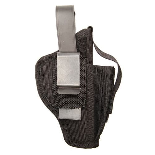 Blackhawk 40AM01BK Nylon Ambidextrous Multi-Use Holster with Mag Pouch - Black - Fits 3"-4" Medium Autos Blackhawk 40AM01BK Nylon Ambidextrous Multi-Use Holster with Mag Pouch - Black - Fits 3"-4" Medium Autos