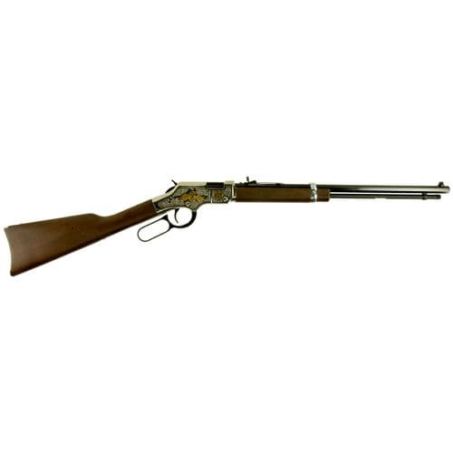 Henry H004SAT Golden Boy 2nd Amendment Tribute 22 Short,Long,LR 16 LR/21 Short 20" Nickel Plated American Walnut Right Hand Henry H004SAT Golden Boy 2nd Amendment Tribute 22 Short,Long,LR 16 LR/21 Short 20" Nickel Plated American Walnut Right Hand