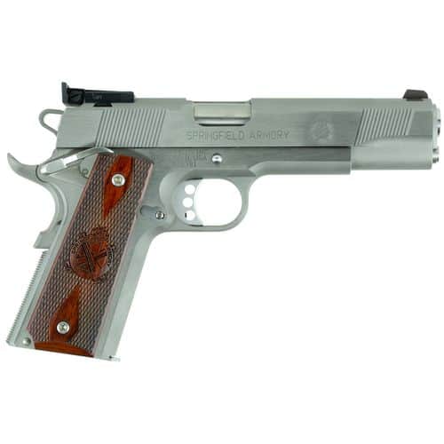 Springfield Armory PI9134LCA 1911 Loaded Target *CA Compliant 9mm Luger 5" 9+1 Stainless Steel Crossed Cannon Cocobolo Grip Springfield Armory PI9134LCA 1911 Loaded Target *CA Compliant 9mm Luger 5" 9+1 Stainless Steel Crossed Cannon Cocobolo Grip
