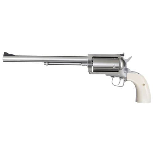 Magnum Research BFR500SW10B BFR Long Cylinder 500 S&W 5rd 10" Overall Stainless Steel Bisley with White Laminate Grip Magnum Research BFR500SW10B BFR Long Cylinder 500 S&W 5rd 10" Overall Stainless Steel Bisley with White Laminate Grip
