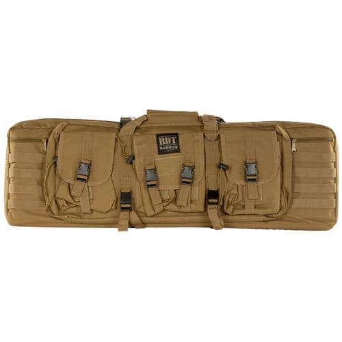 Bulldog BDT40-37T Tactical Single Rifle Case 37" Tan with 3 Accessory Pockets & Deluxe Padded Backstraps Lockable Zippers Bulldog BDT40-37T Tactical Single Rifle Case 37" Tan with 3 Accessory Pockets & Deluxe Padded Backstraps Lockable Zippers