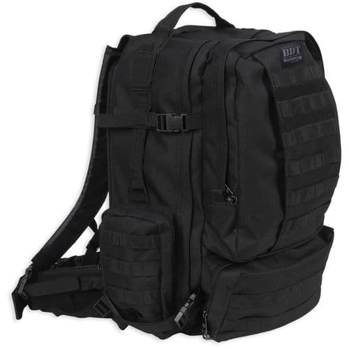 Bulldog BDT412B BDT Tactical Backpack Large Style with Black Finish, 3 Main & 2 Accessory Compartments, Holds up to 3 Hydration Bladders & Molle, Alice Compatible 20" H x 19" W x 12" D Bulldog BDT412B BDT Tactical Backpack Large Style with Black Finish, 3 Main & 2 Accessory Compartments, Holds up to 3 Hydration Bladders & Molle, Alice Compatible 20" H x 19" W x 12" D