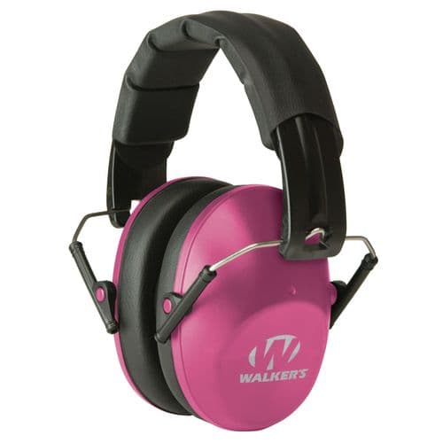 Walker's GWPFPM1PNK Pro Low Profile Muff Polymer 22 dB Folding Over the Head Pink Ear Cups with Black Headband Adult Walker's GWPFPM1PNK Pro Low Profile Muff Polymer 22 dB Folding Over the Head Pink Ear Cups with Black Headband Adult