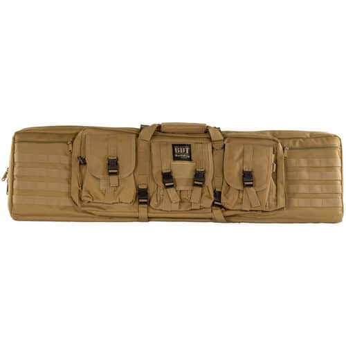 Bulldog BDT40-43T Tactical Single Rifle Case 43" Tan with 3 Accessory Pockets & Deluxe Padded Backstraps Lockable Zippers Bulldog BDT40-43T Tactical Single Rifle Case 43" Tan with 3 Accessory Pockets & Deluxe Padded Backstraps Lockable Zippers