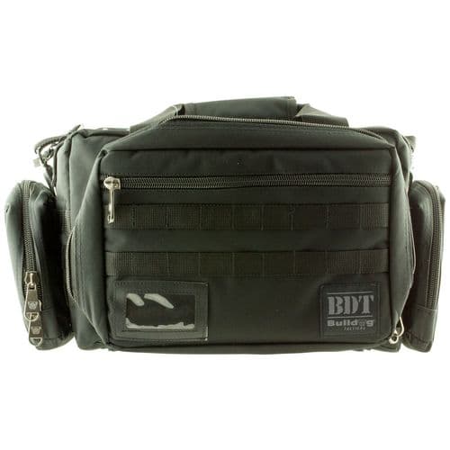 Bulldog BDT930B BDT Tactical Range Bag XL Size with Black Finish, 4 Large Exterior Molle Pouches, Large Main Compartment & Deluxe Padded Adjustable Shoulder Strap 9" H x 22" W x 18" D Interior Dimensions Bulldog BDT930B BDT Tactical Range Bag XL Size with Black Finish, 4 Large Exterior Molle Pouches, Large Main Compartment & Deluxe Padded Adjustable Shoulder Strap 9" H x 22" W x 18" D Interior Dimensions