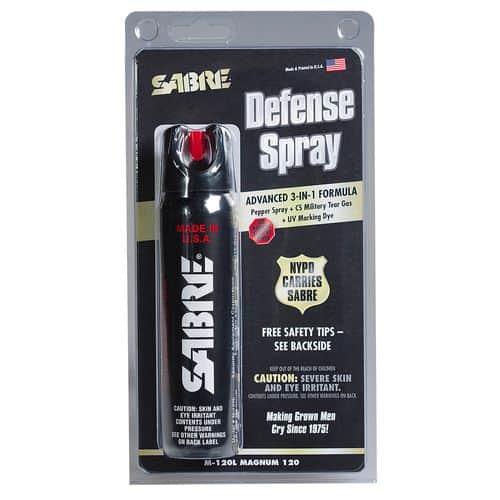 Sabre M120L Magnum Self Defense Police Magnum Pepper Spray 8-10 ft Range 4.36 oz Sabre M120L Magnum Self Defense Police Magnum Pepper Spray 8-10 ft Range 4.36 oz