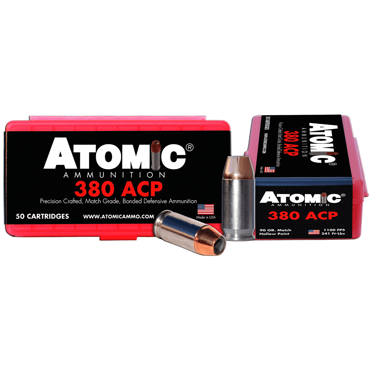 Atomic 00414 Pistol 380 ACP 90 gr Hollow Point (HP) 50 Bx Atomic 00414 Pistol 380 ACP 90 gr Hollow Point (HP) 50 Bx