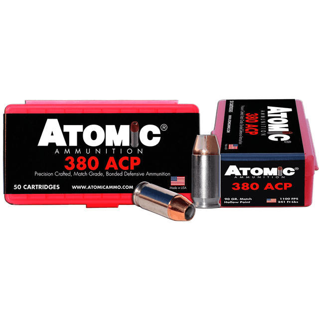 Atomic 00414 Pistol 380 ACP 90 gr Hollow Point (HP) 50 Bx Atomic 00414 Pistol 380 ACP 90 gr Hollow Point (HP) 50 Bx