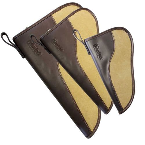 Birchwood Casey 06487 SportLock Handgun Case Tan Canvas with Brown Leather Trim & Fleece, Foam Interior 9" H x 14.50" W x 1" D Birchwood Casey 06487 SportLock Handgun Case Tan Canvas with Brown Leather Trim & Fleece, Foam Interior 9" H x 14.50" W x 1" D