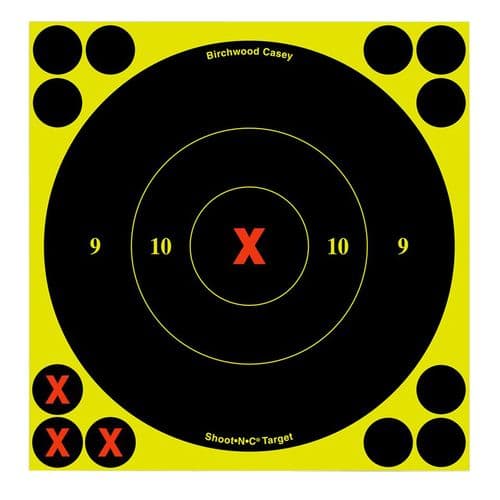 Birchwood Casey 34560 Shoot-N-C Self-Adhesive Paper X-Bullseye Black/Yellow 60 Per Pkg Birchwood Casey 34560 Shoot-N-C Self-Adhesive Paper X-Bullseye Black/Yellow 60 Per Pkg