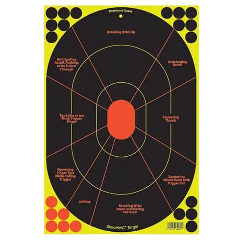 Birchwood Casey 34655 Shoot-N-C Handgun Trainer Self-Adhesive Paper Silhouette Multi Color 5 Pack Birchwood Casey 34655 Shoot-N-C Handgun Trainer Self-Adhesive Paper Silhouette Multi Color 5 Pack