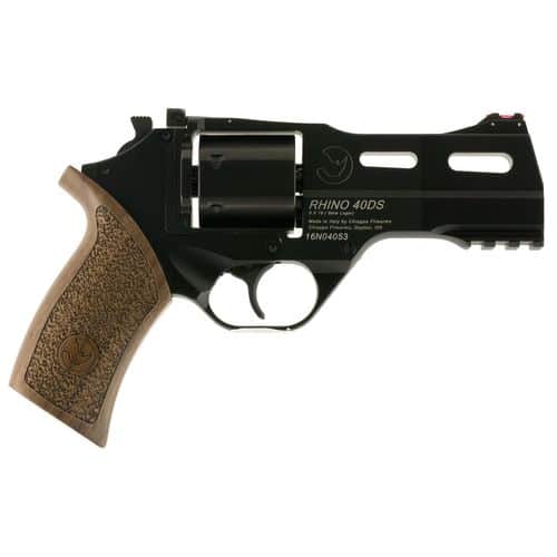 Chiappa Firearms 340165 Rhino 40DS 9mm Luger 6rd 4" Blued Cylinder Black Steel Barrel Black Anodized Aluminum Frame with Walnut Grip Chiappa Firearms 340165 Rhino 40DS 9mm Luger 6rd 4" Blued Cylinder Black Steel Barrel Black Anodized Aluminum Frame with Walnut Grip