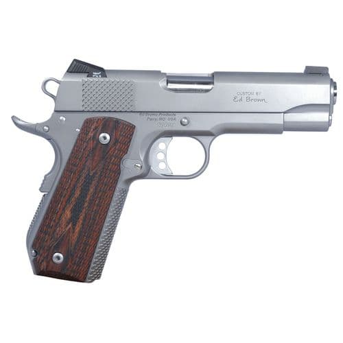 Ed Brown KCSSCAL2 Kobra Carry *CA Compliant 45 ACP 4.25" 7+1 Matte Stainless Steel Matte Stainless w/Snakeskin Slide Laminate Wood Grip Ed Brown KCSSCAL2 Kobra Carry *CA Compliant 45 ACP 4.25" 7+1 Matte Stainless Steel Matte Stainless w/Snakeskin Slide Laminate Wood Grip