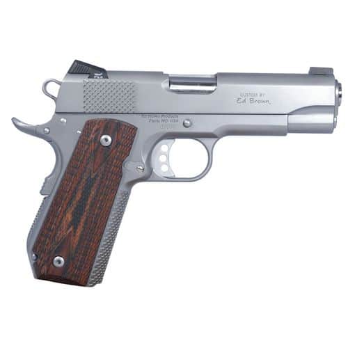 Ed Brown KCSSCAL2 Kobra Carry *CA Compliant 45 ACP 4.25" 7+1 Matte Stainless Steel Matte Stainless w/Snakeskin Slide Laminate Wood Grip Ed Brown KCSSCAL2 Kobra Carry *CA Compliant 45 ACP 4.25" 7+1 Matte Stainless Steel Matte Stainless w/Snakeskin Slide Laminate Wood Grip