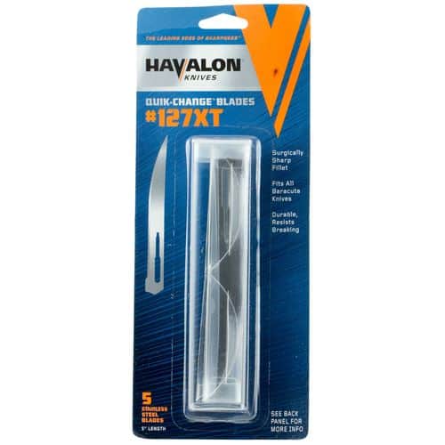 Havalon Knives HSC127XT5 Baracuta Replacement Blades Fillet 5" Stainless Steel Blade Silver 5 Blades Havalon Knives HSC127XT5 Baracuta Replacement Blades Fillet 5" Stainless Steel Blade Silver 5 Blades