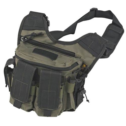 US PeaceKeeper P20305 Rapid Deployment Pack Shoulder Sling 600D Polyester OD Green w/Black Accents 12" L x 10" H x 3" D US PeaceKeeper P20305 Rapid Deployment Pack Shoulder Sling 600D Polyester OD Green w/Black Accents 12" L x 10" H x 3" D