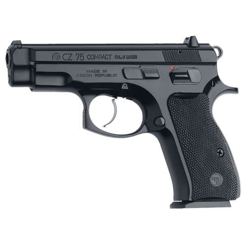 CZ-USA 01190 CZ 75 Compact *CA Compliant 9mm Luger 3.80" 10+1 Black Black Steel Slide Black Polymer Grip CZ-USA 01190 CZ 75 Compact *CA Compliant 9mm Luger 3.80" 10+1 Black Black Steel Slide Black Polymer Grip