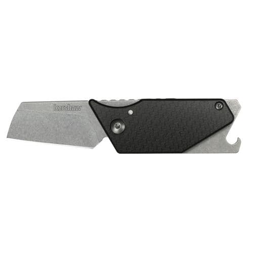 Kershaw 4036CFX Pub Folding Stonewash 8Cr13MoV SS 4.50" Long Plain Carbon Fiber Front/Stonewashed Steel Back Handle Kershaw 4036CFX Pub Folding Stonewash 8Cr13MoV SS 4.50" Long Plain Carbon Fiber Front/Stonewashed Steel Back Handle