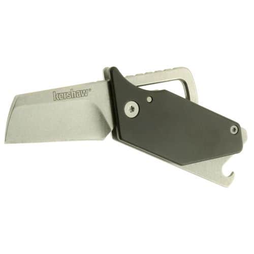 Kershaw 4036BLKX Pub Folding Stonewash 8Cr13MoV SS 4.50" Long Plain Black Anodized Aluminum Handle Kershaw 4036BLKX Pub Folding Stonewash 8Cr13MoV SS 4.50" Long Plain Black Anodized Aluminum Handle