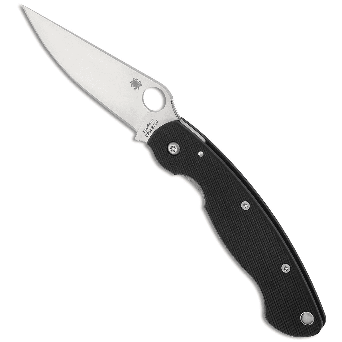 Spyderco C36GPE Military 4" Folding Modified Clip Point Plain CPM S30V Stainless Steel Blade/G10 Black Handle Spyderco C36GPE Military 4" Folding Modified Clip Point Plain CPM S30V Stainless Steel Blade/G10 Black Handle