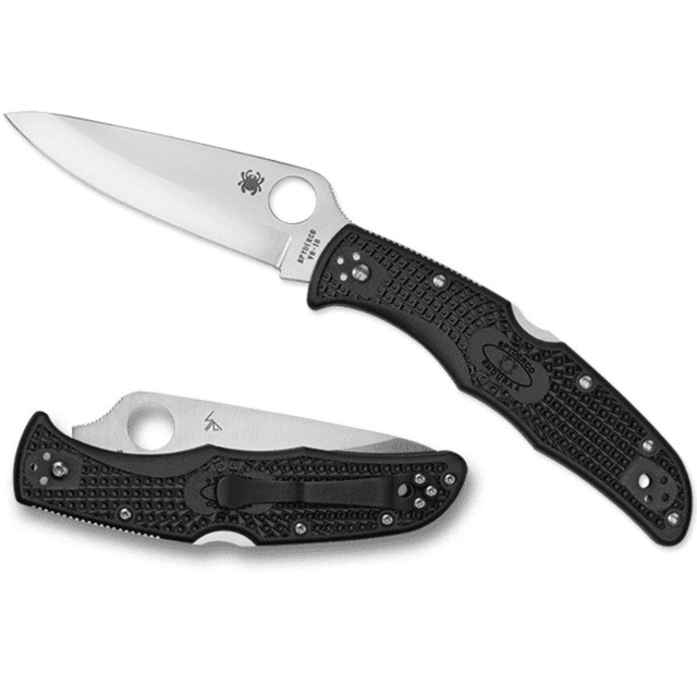 Spyderco Endura 4 Lightweight Knife, 3.80" Folding Drop Point Plain VG-10 SS Blade/Black Textured FRN Handle Includes Pocket Clip - C10PBK Spyderco Endura 4 Lightweight Knife, 3.80" Folding Drop Point Plain VG-10 SS Blade/Black Textured FRN Handle Includes Pocket Clip - C10PBK
