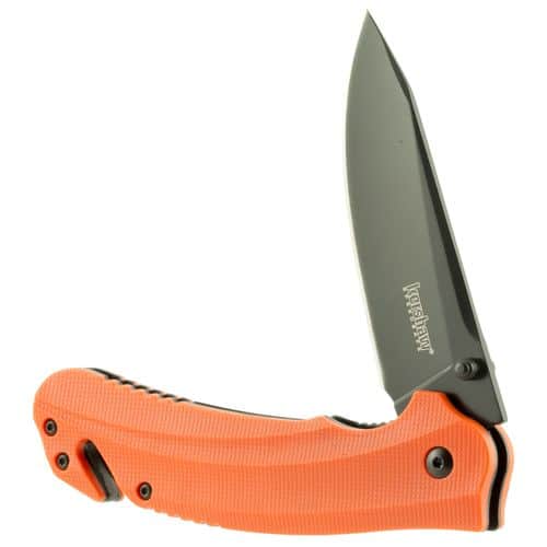 Kershaw 8650 Barricade 3.50" Folding Drop Point Plain Black Oxide 8Cr13MoV SS Blade FRN Orange Handle Kershaw 8650 Barricade 3.50" Folding Drop Point Plain Black Oxide 8Cr13MoV SS Blade FRN Orange Handle