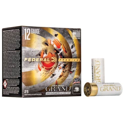 Federal GMT1788 Premium Gold Medal Grand Plastic 12 Gauge 2.75" 1 1/8 oz 8 Shot 25 Bx/ 10 Cs Federal GMT1788 Premium Gold Medal Grand Plastic 12 Gauge 2.75" 1 1/8 oz 8 Shot 25 Bx/ 10 Cs