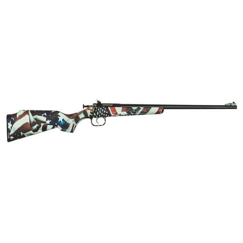 Crickett KSA2169 Crickett 22 LR 1rd 16.13" Blued One Nation American Flag Synthetic Stock Right Hand (Youth) Crickett KSA2169 Crickett 22 LR 1rd 16.13" Blued One Nation American Flag Synthetic Stock Right Hand (Youth)