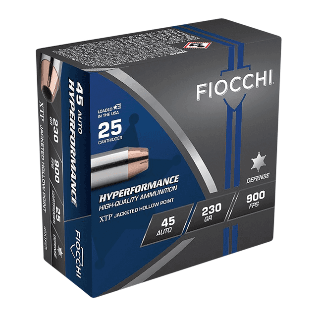 Fiocchi 45XTP25 Hyperformance 45ACP 230gr Hornady XTP Hollow Point 25 Per Box Fiocchi 45XTP25 Hyperformance 45ACP 230gr Hornady XTP Hollow Point 25 Per Box