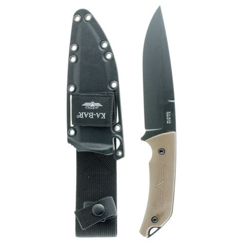 Ka-Bar 7503 Jarosz Turok 6.25" Fixed Clip Point Plain Black 1095 Cro-Van Blade Brown Ultramid Handle Ka-Bar 7503 Jarosz Turok 6.25" Fixed Clip Point Plain Black 1095 Cro-Van Blade Brown Ultramid Handle