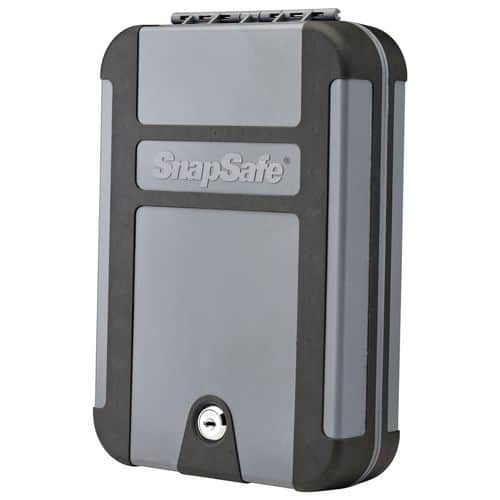 SnapSafe 75212 TrekLite Lock Box XL Key Entry Gray Polycarbonate Holds 1 Handgun 10" W x 7" H x 2" D SnapSafe 75212 TrekLite Lock Box XL Key Entry Gray Polycarbonate Holds 1 Handgun 10" W x 7" H x 2" D