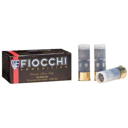 Fiocchi 12LESLUG Aero Low Recoil 12 Gauge 2.75" 7/8 oz Rifled Slug Shot 10 Bx/ 25 Cs Fiocchi 12LESLUG Aero Low Recoil 12 Gauge 2.75" 7/8 oz Rifled Slug Shot 10 Bx/ 25 Cs