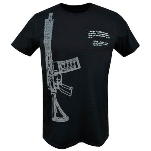 Hillary Clinton vs George Washington 2nd Amendment Men's 2016 Presidential Election T-Shirt - Black Hillary Clinton vs George Washington 2nd Amendment Men's 2016 Presidential Election T-Shirt - Black