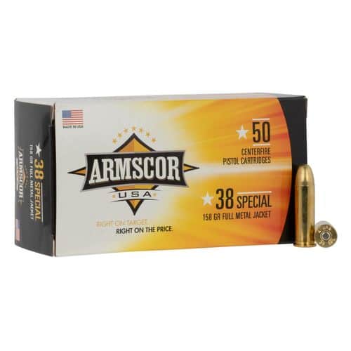 Armscor FAC3817N Pistol 38 Special 158 gr Full Metal Jacket (FMJ) 50 Bx Armscor FAC3817N Pistol 38 Special 158 gr Full Metal Jacket (FMJ) 50 Bx