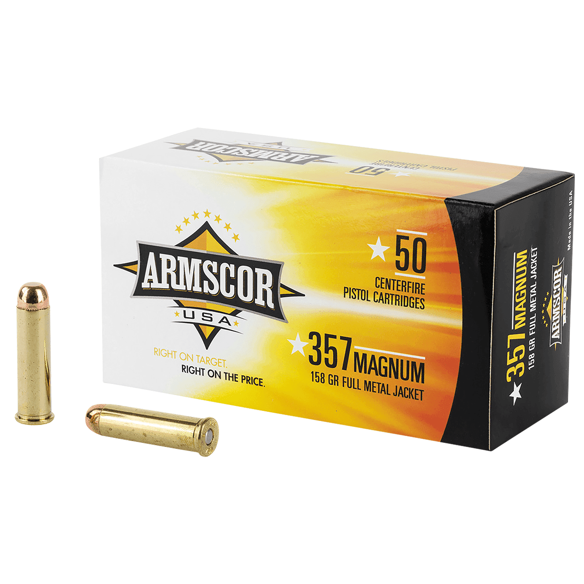 Armscor FAC3576N Pistol 357 Mag 158 gr Full Metal Jacket (FMJ) 50 Bx Armscor FAC3576N Pistol 357 Mag 158 gr Full Metal Jacket (FMJ) 50 Bx