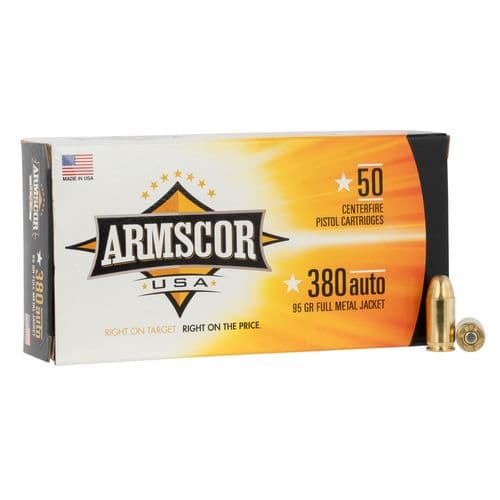 Armscor FAC3802N Pistol 380 ACP 95 gr Full Metal Jacket (FMJ) 50 Bx/ 20 Cs Armscor FAC3802N Pistol 380 ACP 95 gr Full Metal Jacket (FMJ) 50 Bx/ 20 Cs