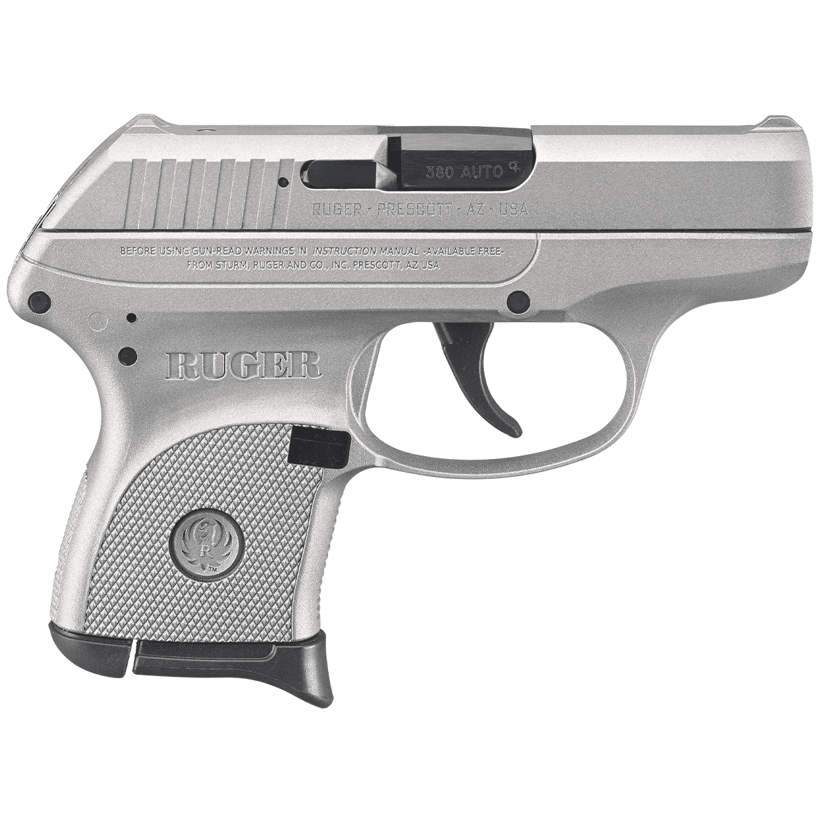 Ruger 3741 LCP Silver Cerakote Micro Concealed Carry Handgun Ruger 3741 LCP Silver Cerakote Micro Concealed Carry Handgun