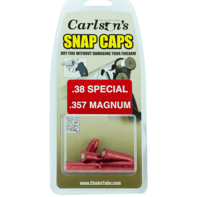 Carlson's Choke Tubes Snap Cap Pistol 38 Special/357 Mag Aluminum 6 Pack - 00057 Carlson's Choke Tubes Snap Cap Pistol 38 Special/357 Mag Aluminum 6 Pack - 00057