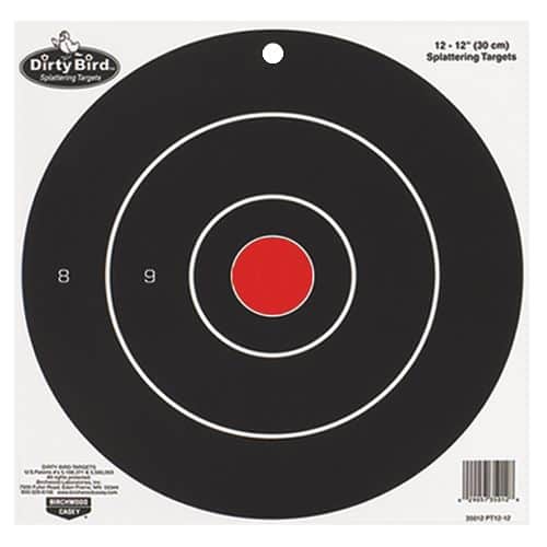Birchwood Casey 35012 Dirty Bird Bullseye Hanging Tagboard Target 12" 12 Per Pack Birchwood Casey 35012 Dirty Bird Bullseye Hanging Tagboard Target 12" 12 Per Pack