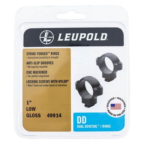 Leupold 49916 Dual Dovetail Scope Ring Set Dual Dovetail Medium 1" Matte Black Steel Leupold 49916 Dual Dovetail Scope Ring Set Dual Dovetail Medium 1" Matte Black Steel
