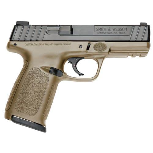 Smith & Wesson 11998 SD9 9mm Luger 4" 16+1 Flat Dark Earth Black Armornite Stainless Steel Slide Textured Flat Dark Earth Polymer Grip Smith & Wesson 11998 SD9 9mm Luger 4" 16+1 Flat Dark Earth Black Armornite Stainless Steel Slide Textured Flat Dark Earth Polymer Grip
