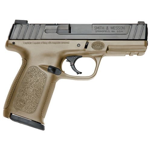 Smith & Wesson 11999 SD40 40 S&W 4" 14+1 Flat Dark Earth Black Armornite Stainless Steel Slide Textured Flat Dark Earth Polymer Grip Smith & Wesson 11999 SD40 40 S&W 4" 14+1 Flat Dark Earth Black Armornite Stainless Steel Slide Textured Flat Dark Earth Polymer Grip