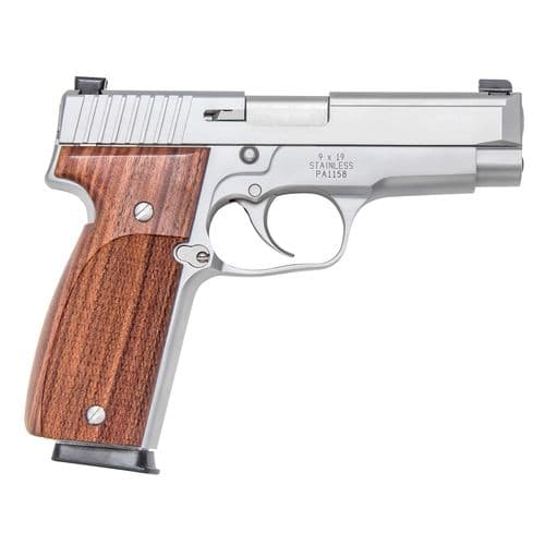 Kahr Arms KT9093N T 9mm Luger 4" 8+1 Matte Stainless Steel Checkered Hogue Pau Ferro Wood Grip Night Sights Kahr Arms KT9093N T 9mm Luger 4" 8+1 Matte Stainless Steel Checkered Hogue Pau Ferro Wood Grip Night Sights